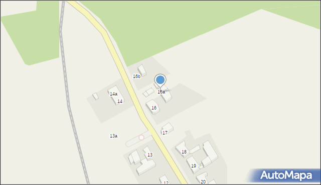 Niekłończyca, Niekłończyca, 16a, mapa Niekłończyca