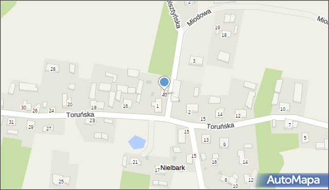 Nielbark, Nielbark, 40, mapa Nielbark