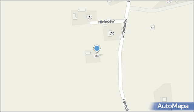 Nieledew, Nieledew, 169, mapa Nieledew