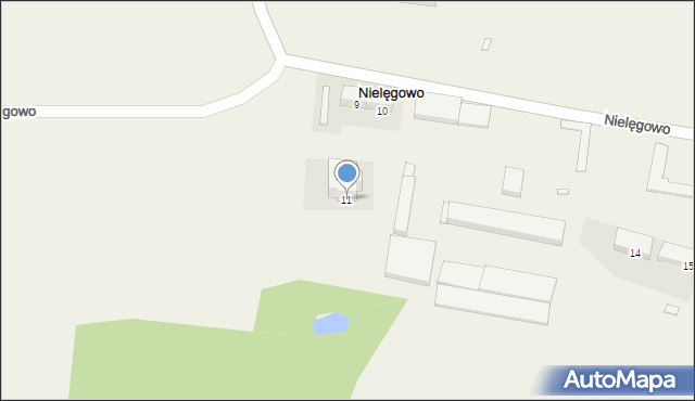 Nielęgowo, Nielęgowo, 11, mapa Nielęgowo