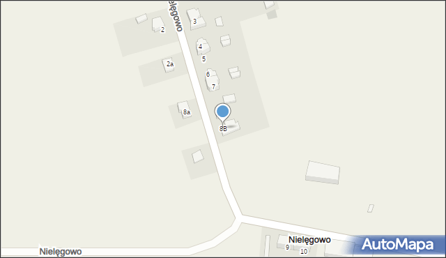 Nielęgowo, Nielęgowo, 8B, mapa Nielęgowo