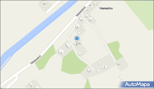 Nielestno, Nielestno, 8, mapa Nielestno