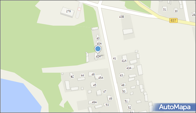 Nielisz, Nielisz, 42A, mapa Nielisz