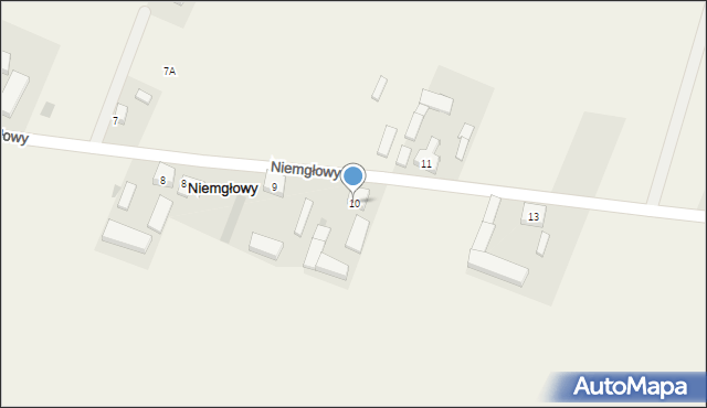 Niemgłowy, Niemgłowy, 10, mapa Niemgłowy