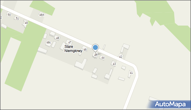 Niemgłowy, Niemgłowy, 45, mapa Niemgłowy