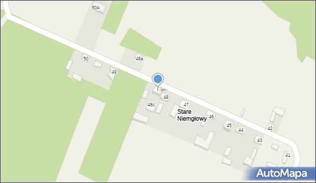 Niemgłowy, Niemgłowy, 48b, mapa Niemgłowy