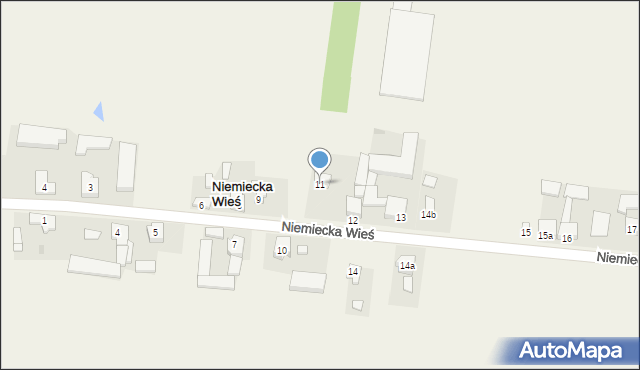 Niemiecka Wieś, Niemiecka Wieś, 11, mapa Niemiecka Wieś