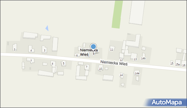 Niemiecka Wieś, Niemiecka Wieś, 9, mapa Niemiecka Wieś