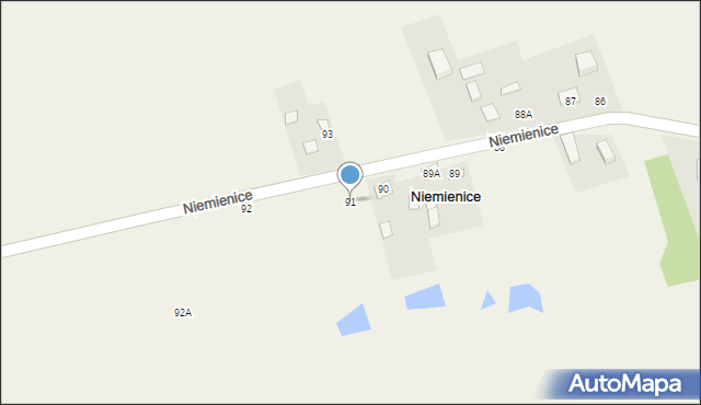 Niemienice, Niemienice, 91, mapa Niemienice