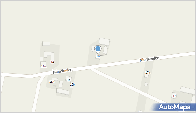 Niemienice, Niemienice, 16, mapa Niemienice