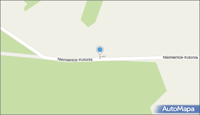 Niemienice-Kolonia, Niemienice-Kolonia, 1, mapa Niemienice-Kolonia