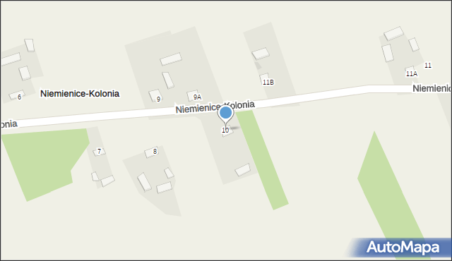 Niemienice-Kolonia, Niemienice-Kolonia, 10, mapa Niemienice-Kolonia