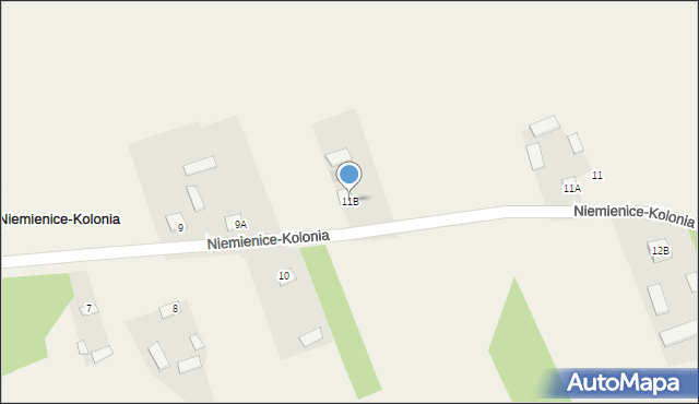 Niemienice-Kolonia, Niemienice-Kolonia, 11B, mapa Niemienice-Kolonia