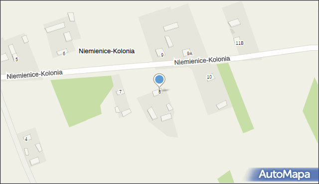 Niemienice-Kolonia, Niemienice-Kolonia, 8, mapa Niemienice-Kolonia