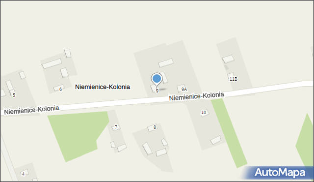 Niemienice-Kolonia, Niemienice-Kolonia, 9, mapa Niemienice-Kolonia