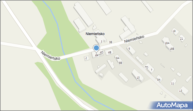 Niemieńsko, Niemieńsko, 4A, mapa Niemieńsko