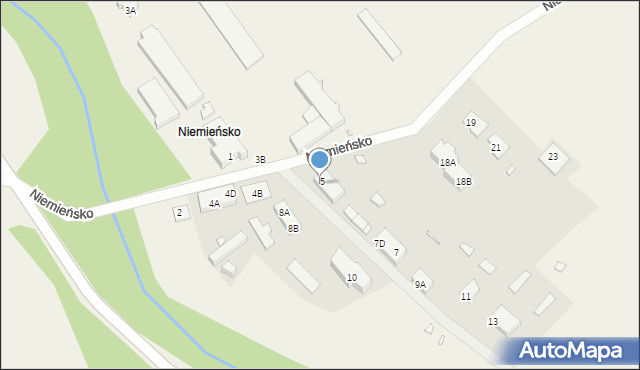 Niemieńsko, Niemieńsko, 5A, mapa Niemieńsko