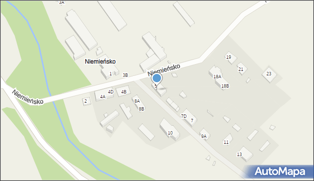 Niemieńsko, Niemieńsko, 5B, mapa Niemieńsko