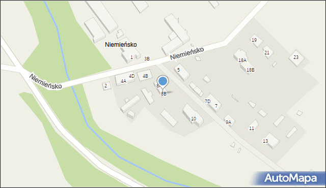 Niemieńsko, Niemieńsko, 8B, mapa Niemieńsko