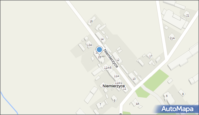 Niemierzyce, Niemierzyce, 13, mapa Niemierzyce