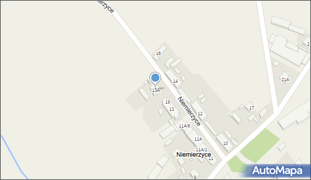 Niemierzyce, Niemierzyce, 13A, mapa Niemierzyce