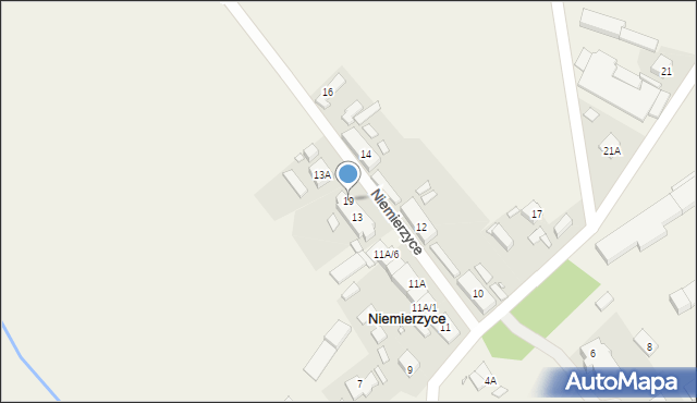 Niemierzyce, Niemierzyce, 19, mapa Niemierzyce