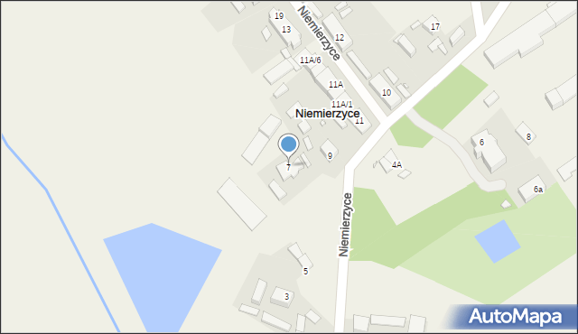 Niemierzyce, Niemierzyce, 7, mapa Niemierzyce