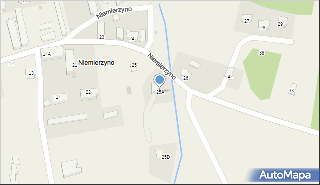 Niemierzyno, Niemierzyno, 25A, mapa Niemierzyno