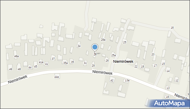 Niemirówek, Niemirówek, 28, mapa Niemirówek