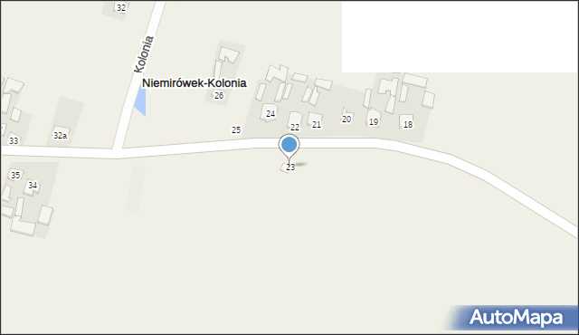 Niemirówek-Kolonia, Niemirówek-Kolonia, 23, mapa Niemirówek-Kolonia