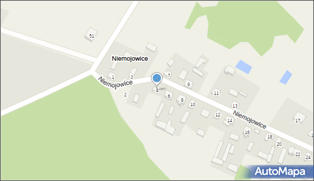 Niemojowice, Niemojowice, 4, mapa Niemojowice