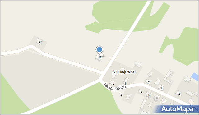 Niemojowice, Niemojowice, 51, mapa Niemojowice