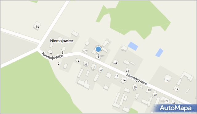 Niemojowice, Niemojowice, 9, mapa Niemojowice