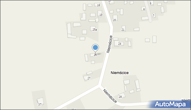 Niemścice, Niemścice, 26, mapa Niemścice