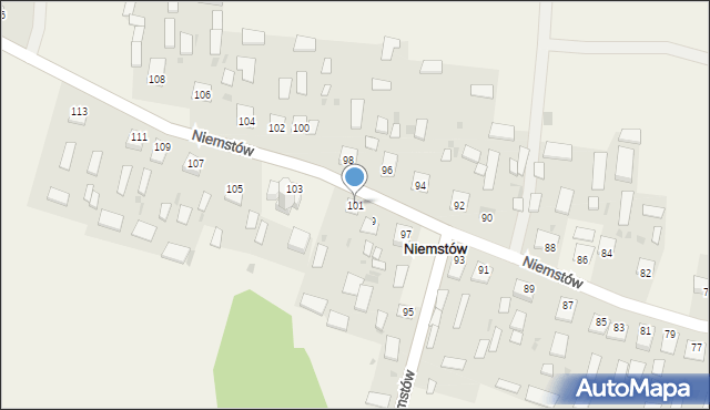 Niemstów, Niemstów, 101, mapa Niemstów