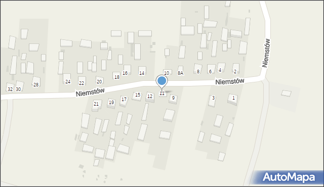 Niemstów, Niemstów, 11, mapa Niemstów