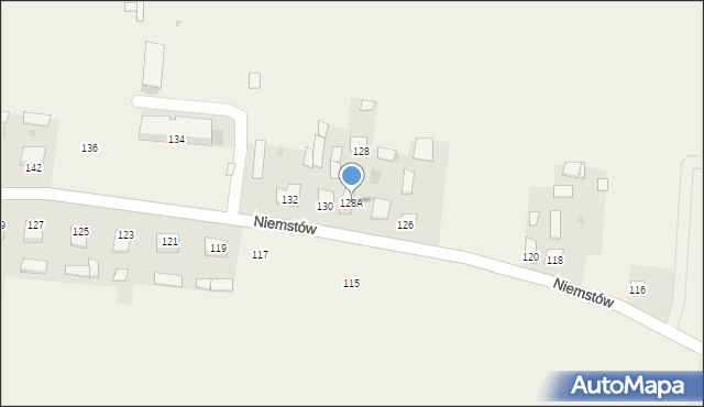 Niemstów, Niemstów, 128A, mapa Niemstów