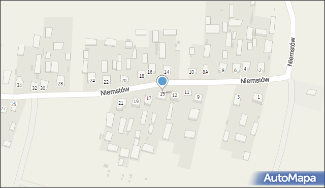 Niemstów, Niemstów, 15, mapa Niemstów