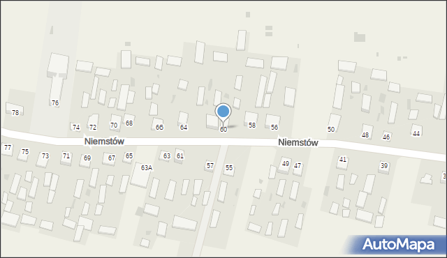 Niemstów, Niemstów, 60, mapa Niemstów