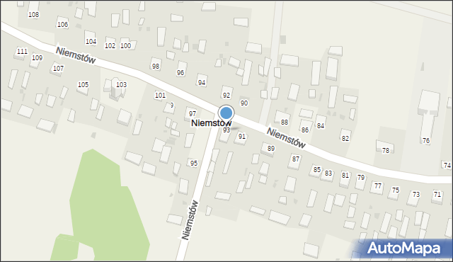 Niemstów, Niemstów, 93, mapa Niemstów