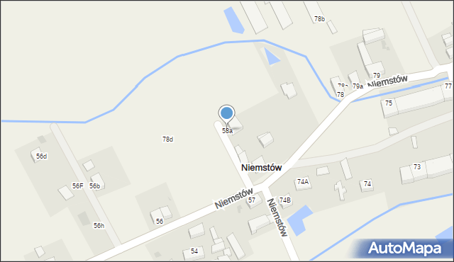 Niemstów, Niemstów, 58a, mapa Niemstów