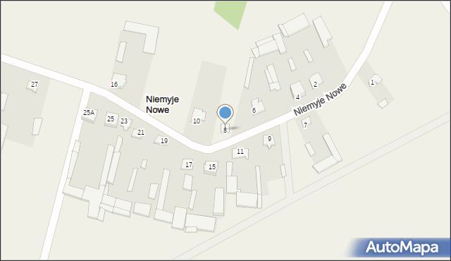 Niemyje Nowe, Niemyje Nowe, 8, mapa Niemyje Nowe