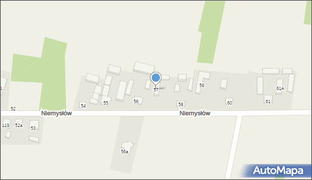 Niemysłów, Niemysłów, 57, mapa Niemysłów