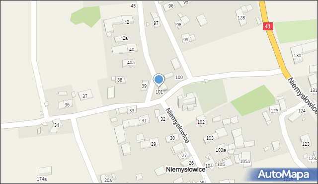 Niemysłowice, Niemysłowice, 101, mapa Niemysłowice