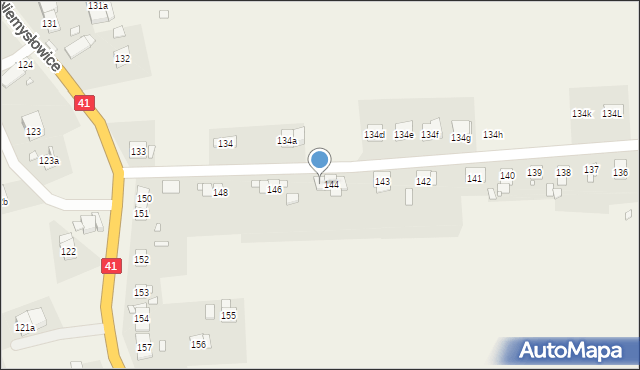 Niemysłowice, Niemysłowice, 145, mapa Niemysłowice