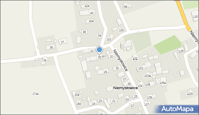 Niemysłowice, Niemysłowice, 31, mapa Niemysłowice