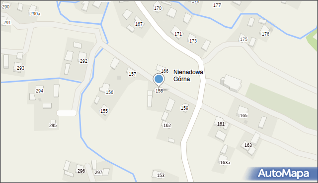Nienadowa, Nienadowa, 158, mapa Nienadowa