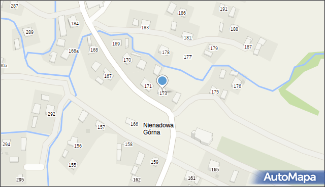 Nienadowa, Nienadowa, 173, mapa Nienadowa