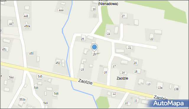 Nienadowa, Nienadowa, 19, mapa Nienadowa