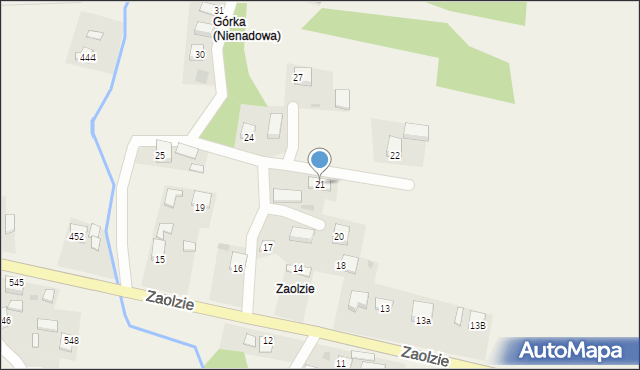 Nienadowa, Nienadowa, 21, mapa Nienadowa